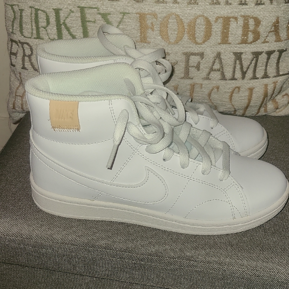 Nike Women's White High-Top Sneakers - Picture 6 of 7